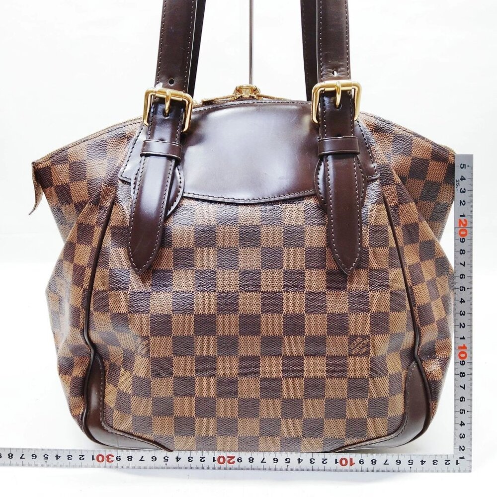 Louis Vuitton Verona MM Damier Ebene Handbag LV Brown Checkered Shoulder Bag - Picture 2 of 16